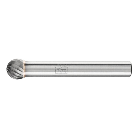 PFERD Hartmetall Frässtift Kugel KUD Durchmesser 08x07mm Schaft 6mm Z3 universal - Rotorfräser