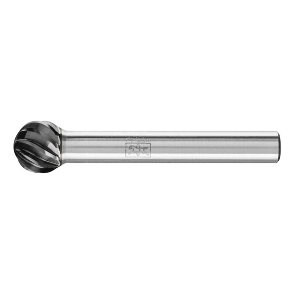 PFERD carbide burr INOX ball nose KUD diameter 10x09mm shank 6mm HICOAT - Rotor milling cutter