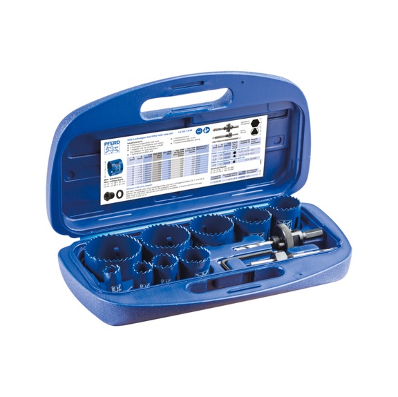 PFERD bi-metal hole saw set Co8/M42 15-piece set for fitters - Hole saw set