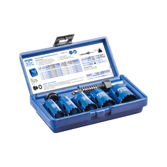 PFERD bi-metal hole saw set Co8/M42 9-piece set for craftsmen - Hole saw set