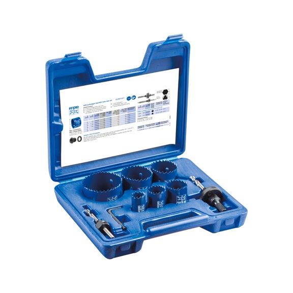 PFERD bi-metal hole saw set Co8/M42 11-piece for electricians international - Hole saw set
