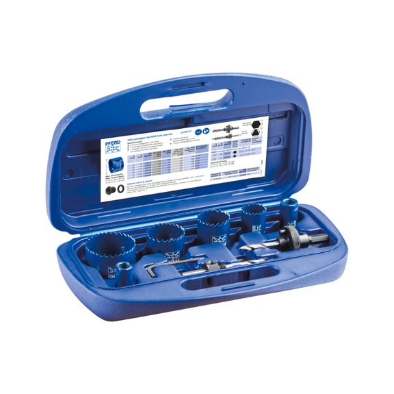 PFERD bi-metal hole saw set Co8/M42 11-piece for plumbers - Hole saw set