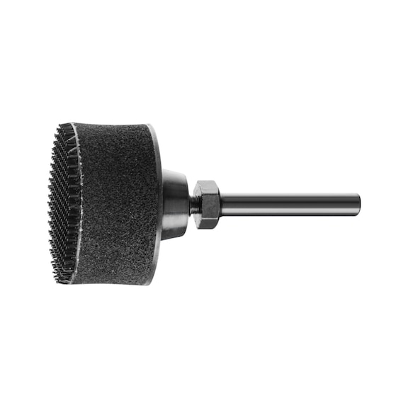 PFERD POLINOX Holder for non-woven marbling discs Velcro 40 mm shaft 6 mm - Adhesive backing pad