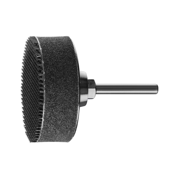 PFERD POLINOX Holder for non-woven marbling discs Velcro 60 mm shaft 6 mm - Adhesive backing pad