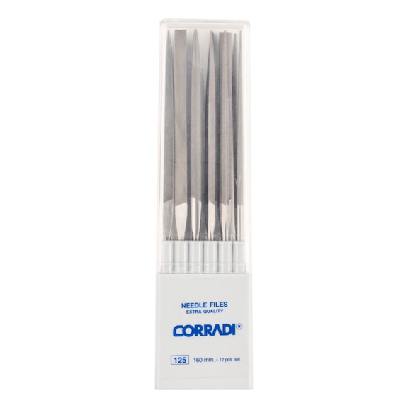 PFERD precision needle file set 12-piece plastic box 160mm Swiss cut 1 - Needle file