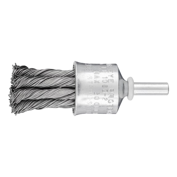 PFERD Pinselbürste gezopft PBG Durchmesser 23 mm Schaft 6 mm Stahl-Draht 0,50 mm - Pinselbürste