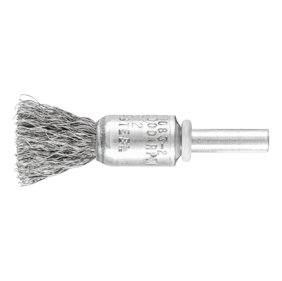 PFERD Pinselbürste ungezopft PBU Durchmesser 13 mm Schaft 6 mm Stahl-Draht 0,20 - Pinselbürste