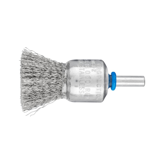 PFERD Pinselbürste ungezopft PBU Durchmesser 20mm Schaft 6 Edelstahl-Draht 0,20 - Pinselbürste