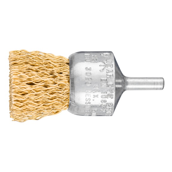 PFERD Pinselbürste ungezopft PBU Durchmesser 30mm Schaft 6 mm Messing-Draht 0,50 - Pinselbürste