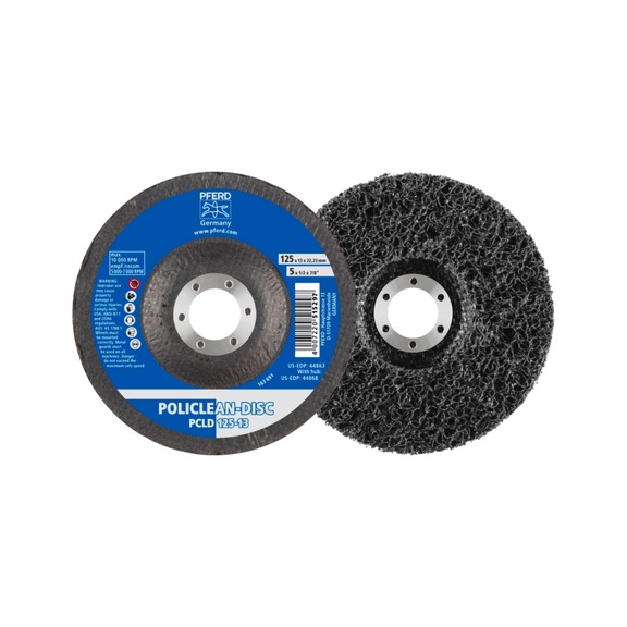 PFERD POLICLEAN PCLD cleaning fleece diameter 125x13 mm bore 22.3 mm - Non-woven grinding wheel
