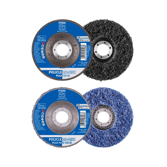 PFERD POLICLEAN PLUS PCLD cleaning fleece diameter 125x13mm bore 22.3mm 5 - Non-woven grinding wheel