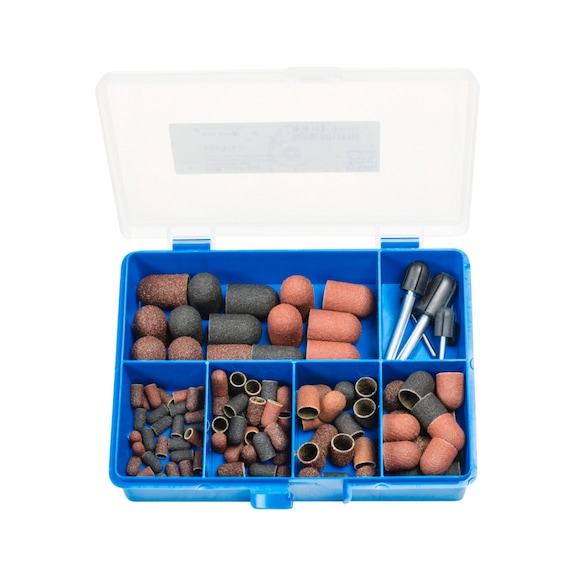 PFERD POLICAP Set PCS110 Round roller shape corundum for universal application - Sliding cap