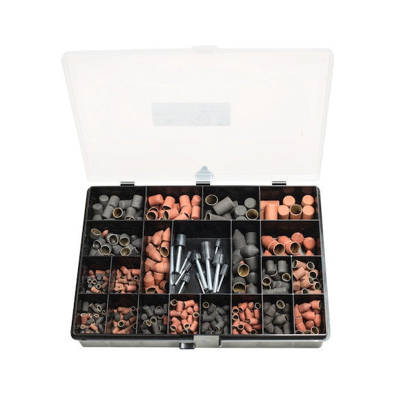 PFERD POLICAP Set PCS 650-teilig Korund für universelle Anwendung - Schleifkappe