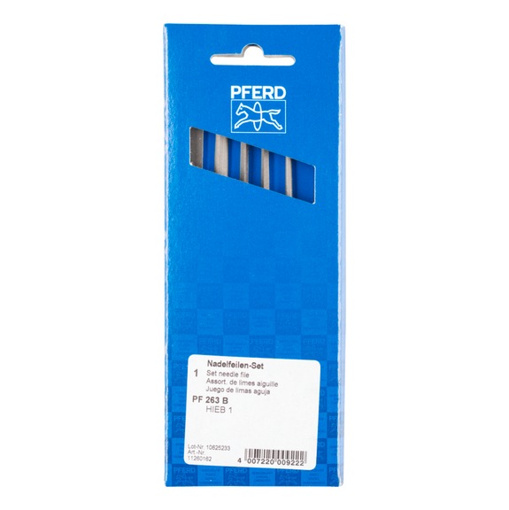 PFERD precision needle file set 6-piece 160mm Swiss cut 1 medium - Needle file