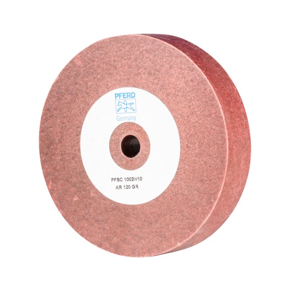 PFERD Poliflex Scheibe SC Durchmesser 100x20mm Bohrung 10mm Bindung GR A120 - Schleifmittel aus gebundenem Schleifmittel mit Bohrung oder Gewinde