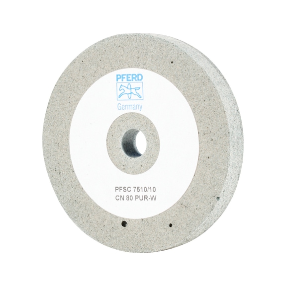 PFERD Poliflex Scheibe SC Durchmesser 75x10mm Bohrung 10mm Bindung PUR-W SIC80 - Schleifmittel aus gebundenem Schleifmittel mit Bohrung oder Gewinde