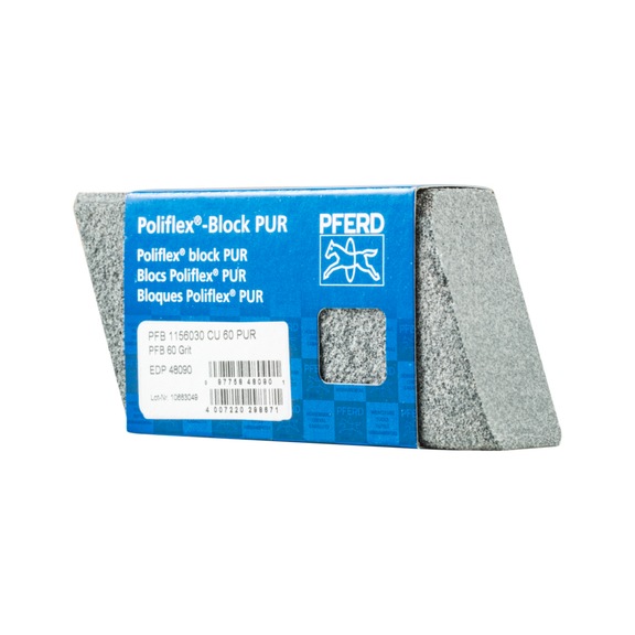PFERD Poliflex sanding block 30x60x115 mm bond PUR SIC60 - Grinding segment, honing tool, grinding rod, whetstone