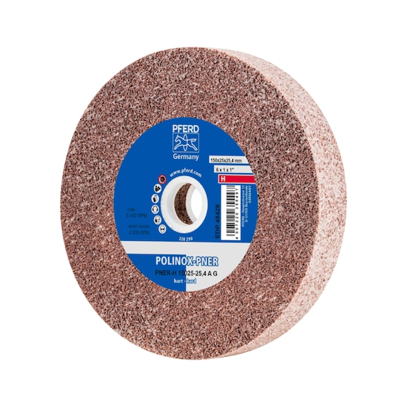 PFERD POLINOX pressed non-woven wheel PNER 150x25mm bore 25.4mm hard coarse grain - Non-woven grinding wheel