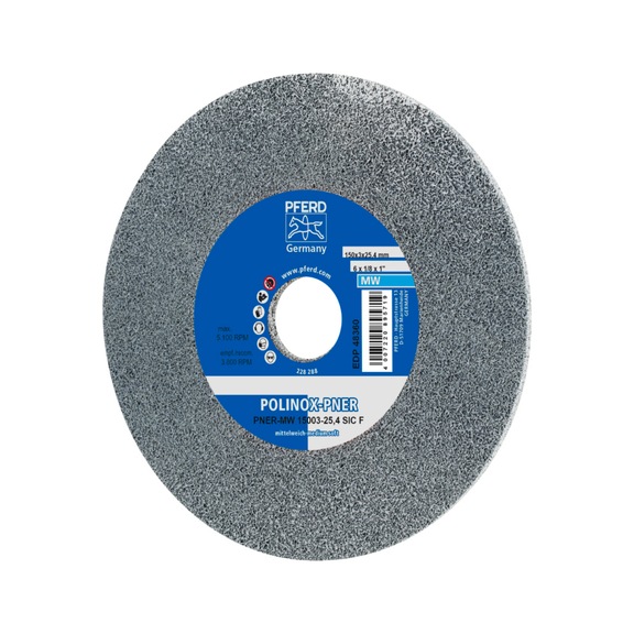 PFERD POLINOX pressed non-woven wheel PNER diameter 150x3 mm bore 25.4 mm - Non-woven grinding wheel