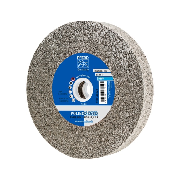PFERD POLINOX pressed non-woven wheel PNER diameter 150x25mm bore 25.4 soft - Non-woven grinding wheel