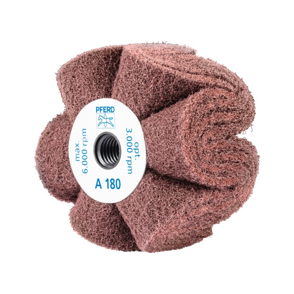 PFERD POLINOX non-woven abrasive wheel PNG diameter 100x50mm thread 5/8-11 A180 - Abrasive tool made of abrasive on a base