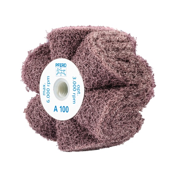 PFERD POLINOX non-woven abrasive wheel PNG diameter 100x50mm thread M14 A280 - Abrasive tool made of abrasive on a base