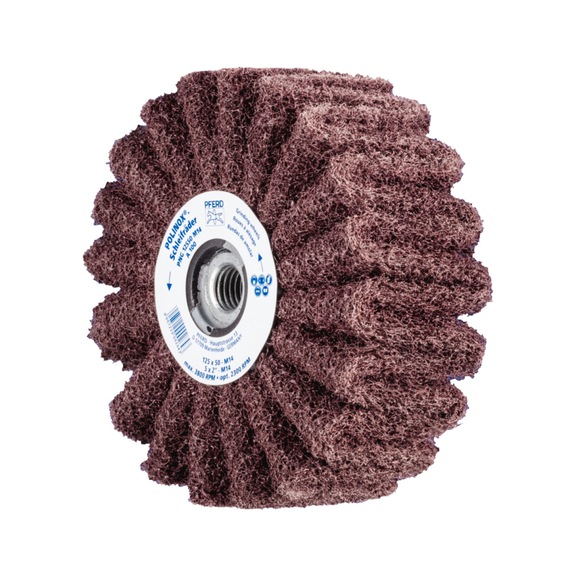 PFERD POLINOX fleece grinding wheel PNG diameter 125x50mm thread M14 A100 - Abrasive tool made of abrasive on a base