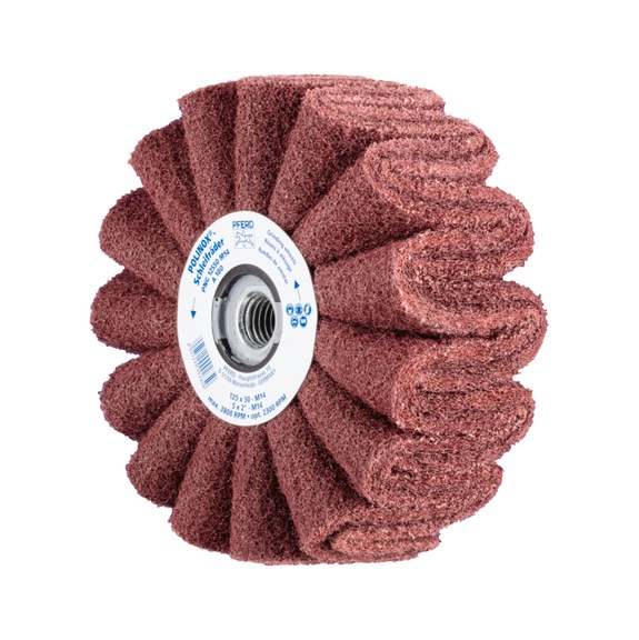 PFERD POLINOX non-woven abrasive wheel PNG diameter 125x50mm thread M14 A180 - Abrasive tool made of abrasive on a base