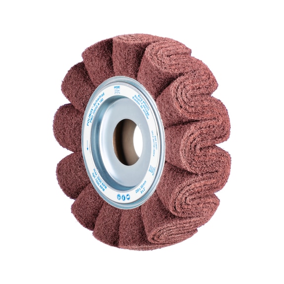 PFERD POLINOX fleece grinding wheel PNG diameter 200x50mm bore-D 44 mm A180 - Abrasive tool made of abrasive on a base