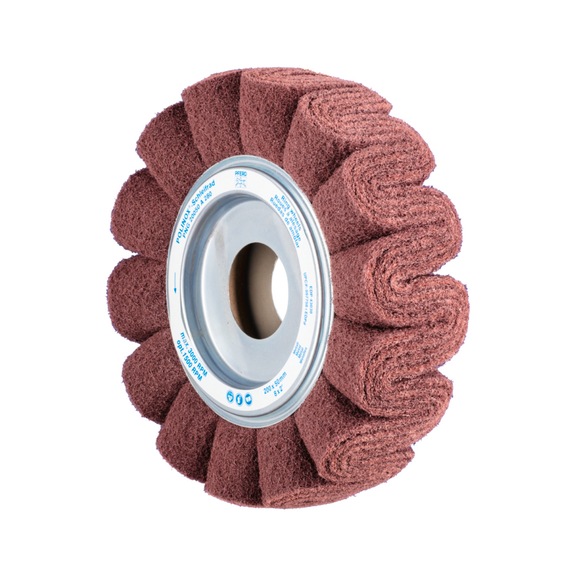 PFERD POLINOX Vlies-Schleifrad PNG Durchmesser 200x50mm Bohrung-D 44 mm A280 - Schleifwerkzeug aus Schleifmittel auf Unterlage