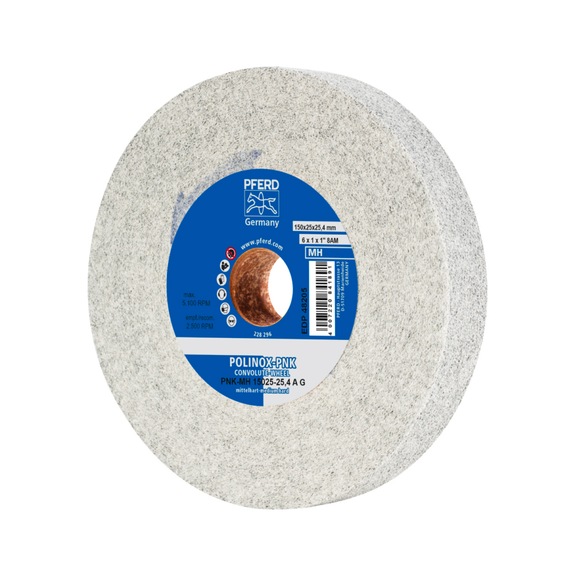 PFERD POLINOX Wound non-woven wheel PNK diameter 150x25mm bore 25.4 hard A - Non-woven grinding wheel