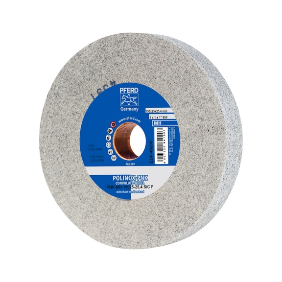 PFERD POLINOX Wound non-woven wheel PNK diameter 150x25mm bore 25.4mm hard - Non-woven grinding wheel
