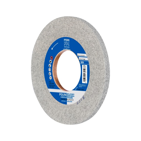 PFERD POLINOX Wound non-woven wheel PNK diameter 200x13mm bore 76.2 hard A - Non-woven grinding wheel