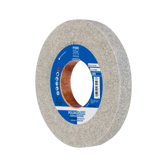 PFERD POLINOX Wound non-woven wheel PNK diameter 200x25mm bore 76.2 hard A - Non-woven grinding wheel