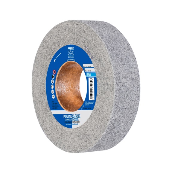 PFERD POLINOX wound non-woven wheel PNK diameter 200x50mm bore 76.2 soft - Non-woven grinding wheel