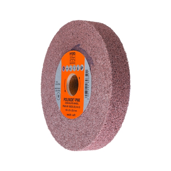 PFERD POLINOX wound non-woven wheel PNK diameter 150x25mm bore 25.4 soft - Non-woven grinding wheel