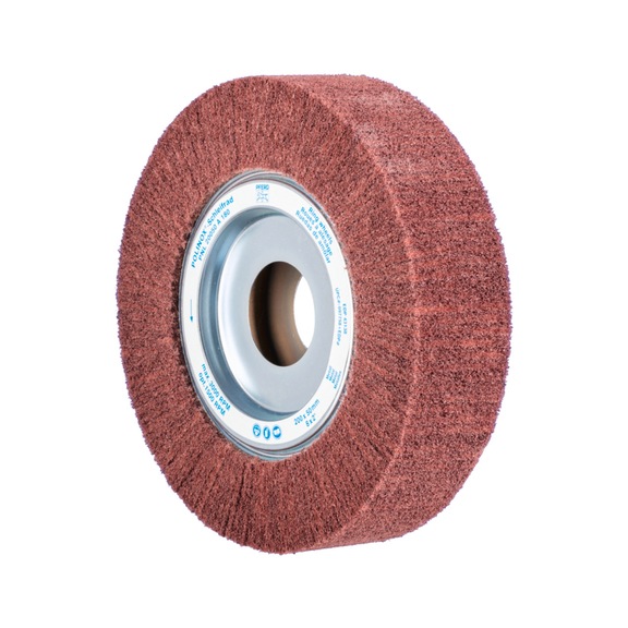 PFERD POLINOX fleece grinding wheel PNL diameter 200x50mm bore-D 44 mm A180 - Abrasive tool made of abrasive on a base