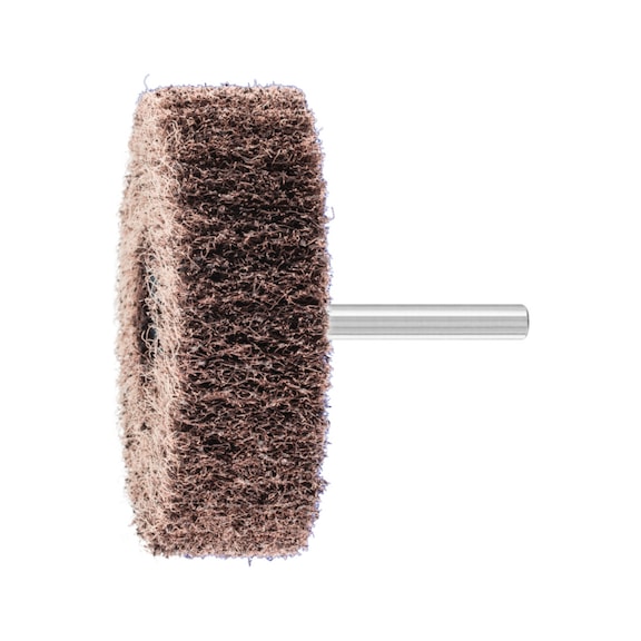 PFERD POLINOX Non-woven mounted point PNL Diameter 80x25 mm Shank 6 mm A100 - Abrasive tool made of abrasive on a base