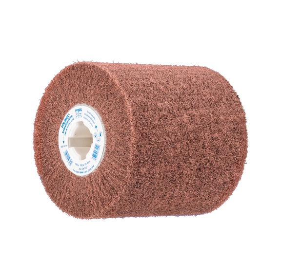 PFERD POLINOX Vlies-Schleifwalze PNL Durchmesser 100x100mm Keilnut 19 mm A180 - Schleifwerkzeug aus Schleifmittel auf Unterlage