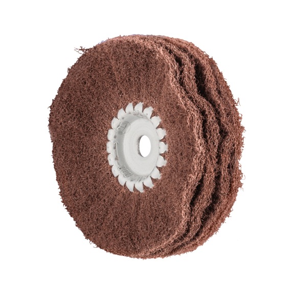 PFERD POLINOX Vlies-Schleifrad PNR Durchmesser 100x35 mm Bohrung-D 10 A280 - Schleifwerkzeug aus Schleifmittel auf Unterlage