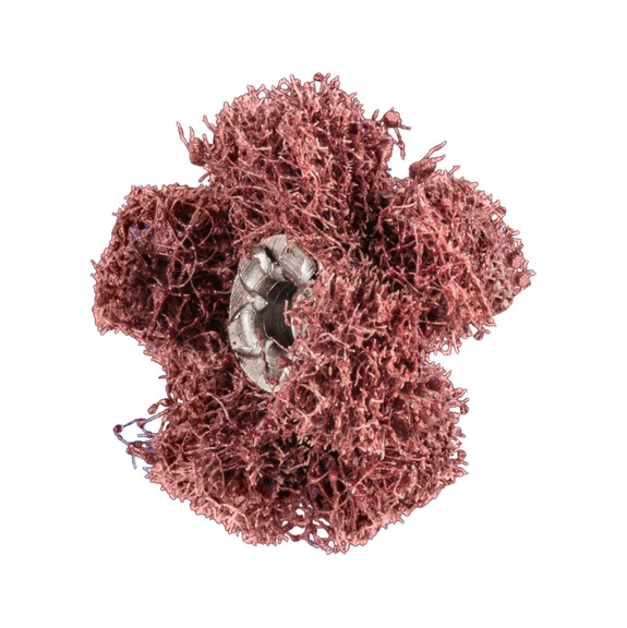 PFERD POLINOX Vlies-Schleifstern PNST Durchmesser 25 mm Gewinde 8-32 UNC A80 - Schleifwerkzeug aus Schleifmittel auf Unterlage