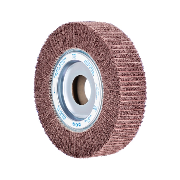 PFERD POLINOX Vlies-Schleifrad PNZ Durchmesser 200x50mm Bohrung-D 44 mm A100 - Schleifwerkzeug aus Schleifmittel auf Unterlage