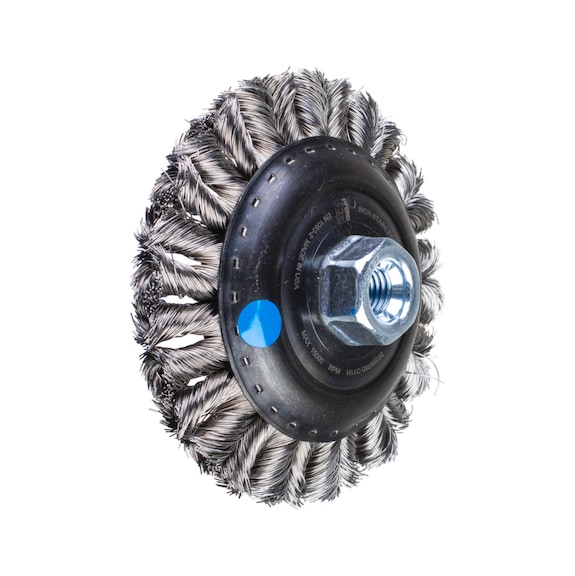 PFERD COMBITWIST Kegelbürste gezopft KBG Durchmesser 125x15 mm M14 Draht 0,35 mm - Kegelbürste