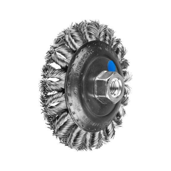 PFERD COMBITWIST knotted tapered brush KBG diameter 125x15 mm M14 wire 0.50 mm - Cone brush