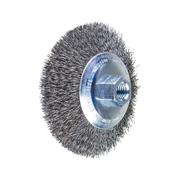 PFERD tapered brush unknotted KBU diameter 115x10mm M14 steel wire 0.35 mm - Cone brush