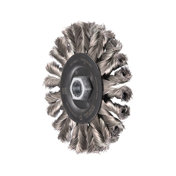 PFERD POS COMBITWIST knotted round brush RBG HD diameter 125x12 mm M14 0.35mm - Round brush (knotted wire)