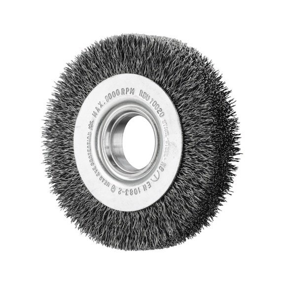 PFERD POS round brush wide unknotted RBU diameter 100 x 20 x variable hole - Round brush