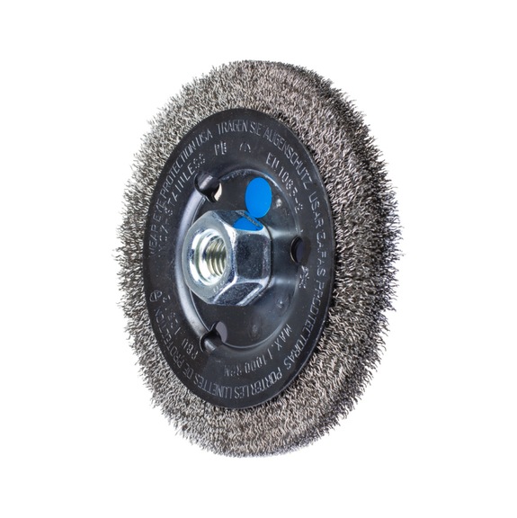 PFERD round brush unknotted RBU diameter 125x12 mm M14 stainless steel wire 0.30 - Round brush