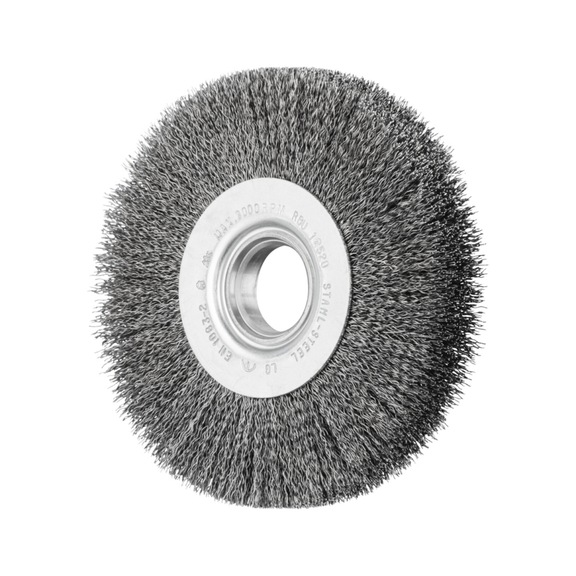PFERD round brush wide unknotted RBU diameter 125x20xVariable bore, 0.30mm - Round brush