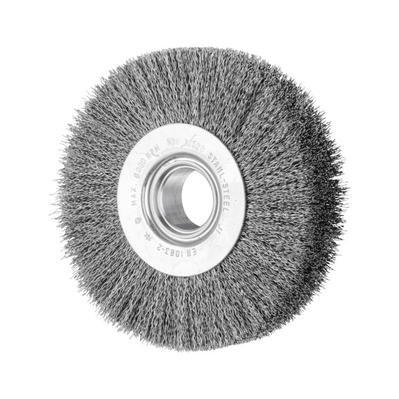 PFERD round brush wide unknotted RBU diameter 125x28xVariable bore, 0.30mm - Round brush